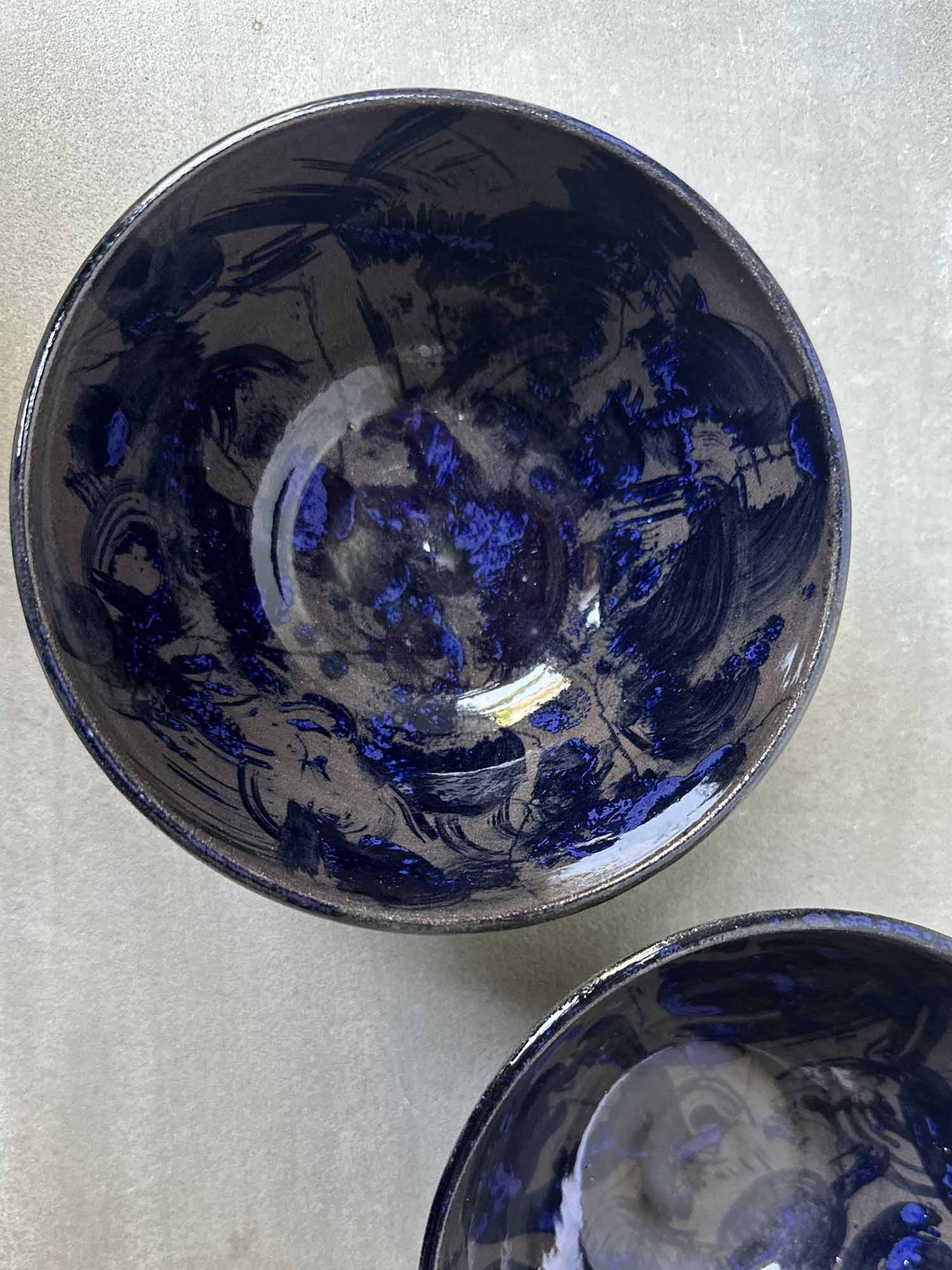 2 Blue Blues Bowls