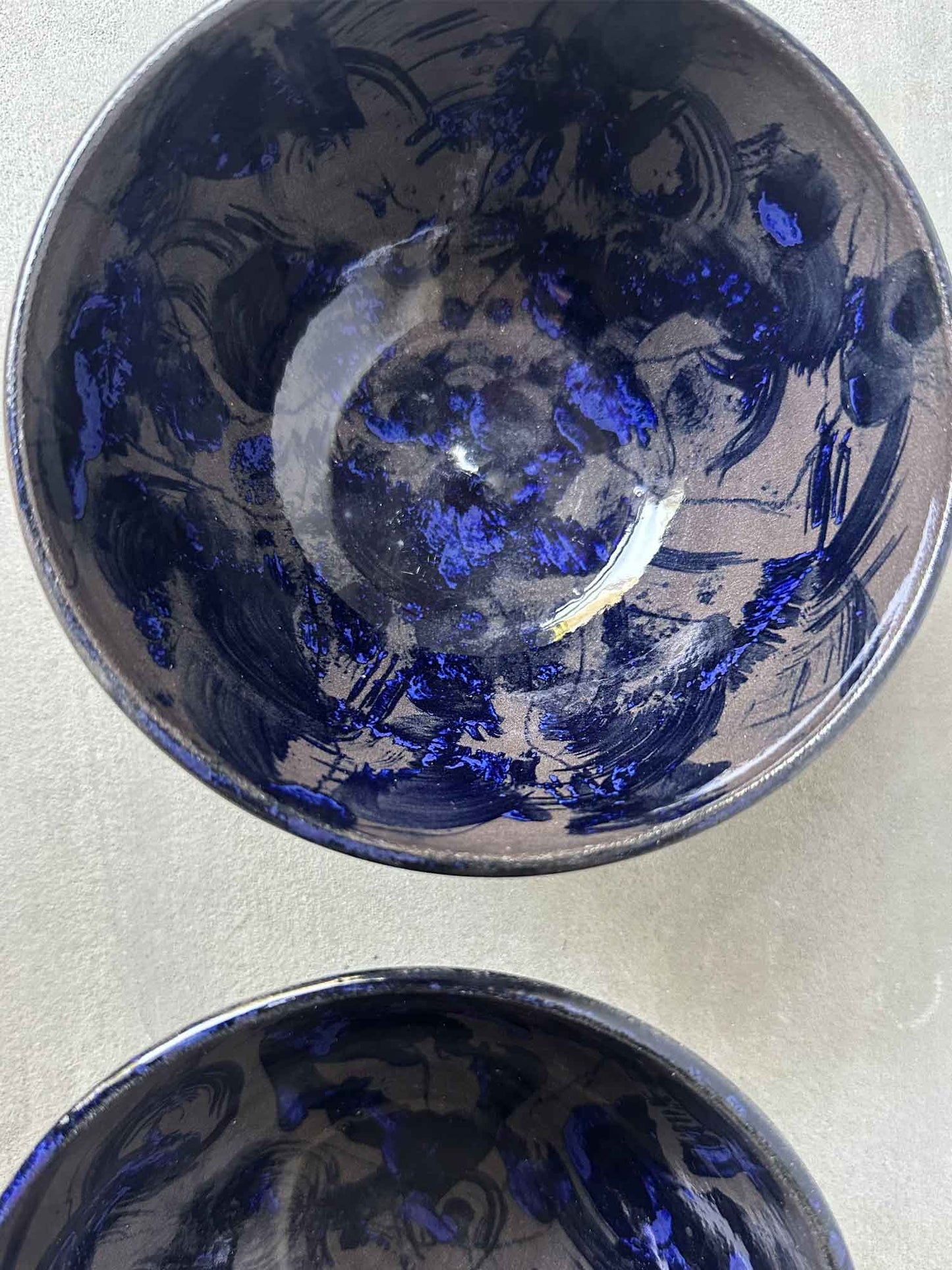 2 Blue Blues Bowls